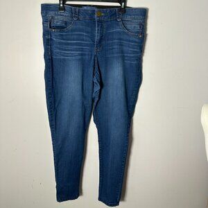 EUC Womens Democracy Denim Stretchy Jeans "Ab"solution Button Zipper 16